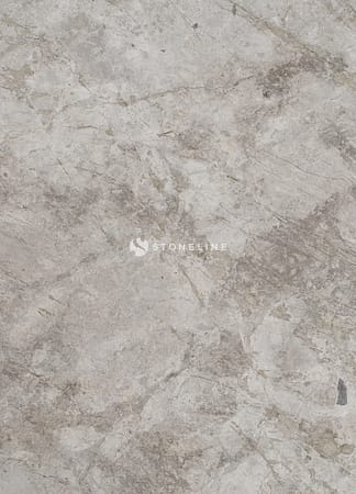 Close-up of gray marble texture with veining.