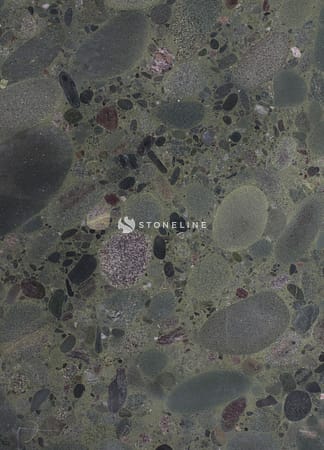Detailed green stone texture with various shapes.