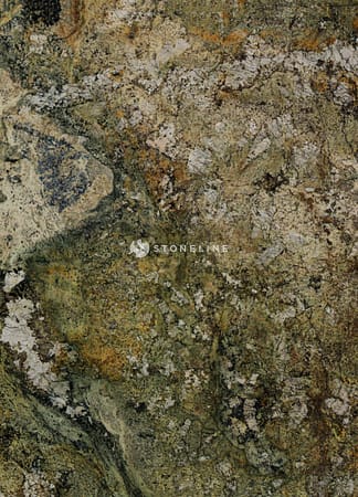 Close-up of green and brown granite texture.