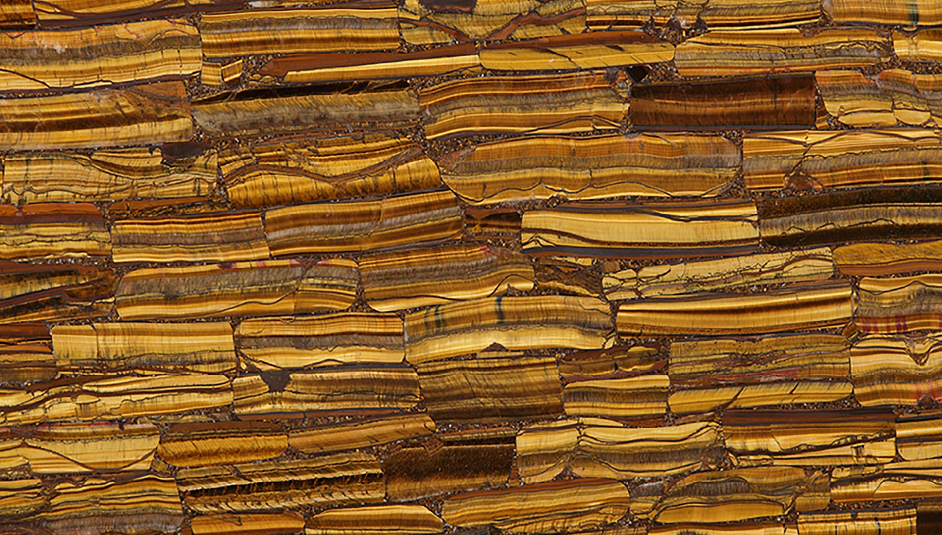 Close-up of Tiger's Eye stone texture