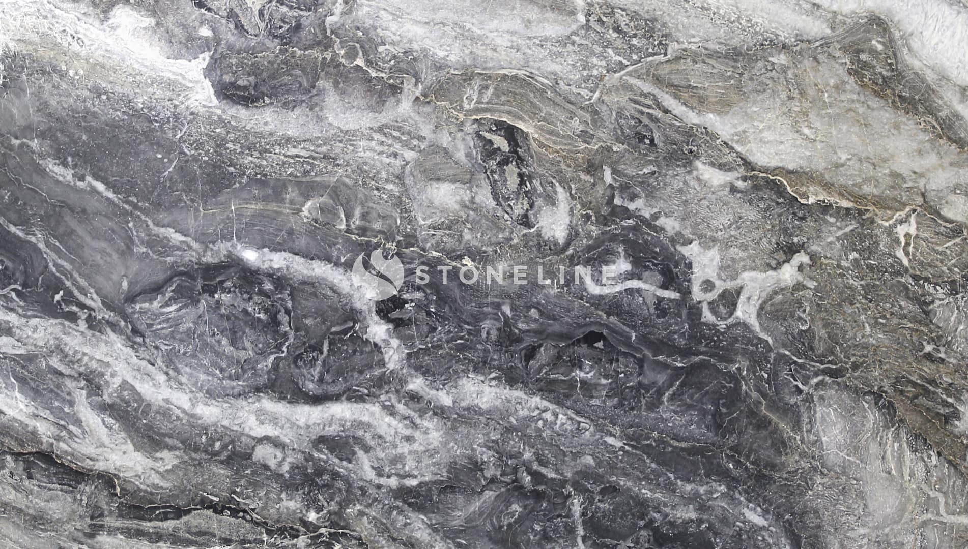 Gray marble texture with swirling patterns.