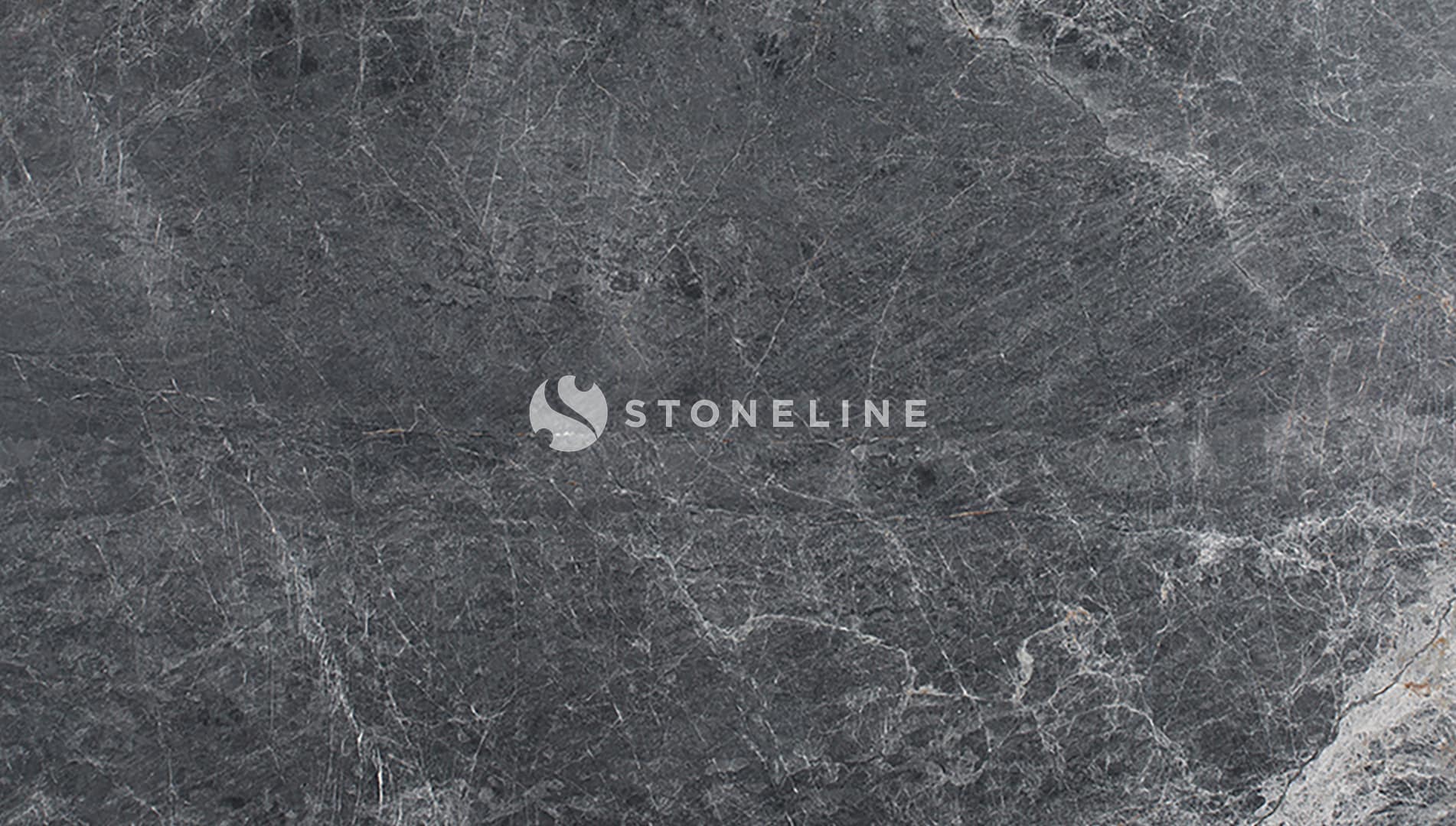 Dark gray marble texture with white veins.