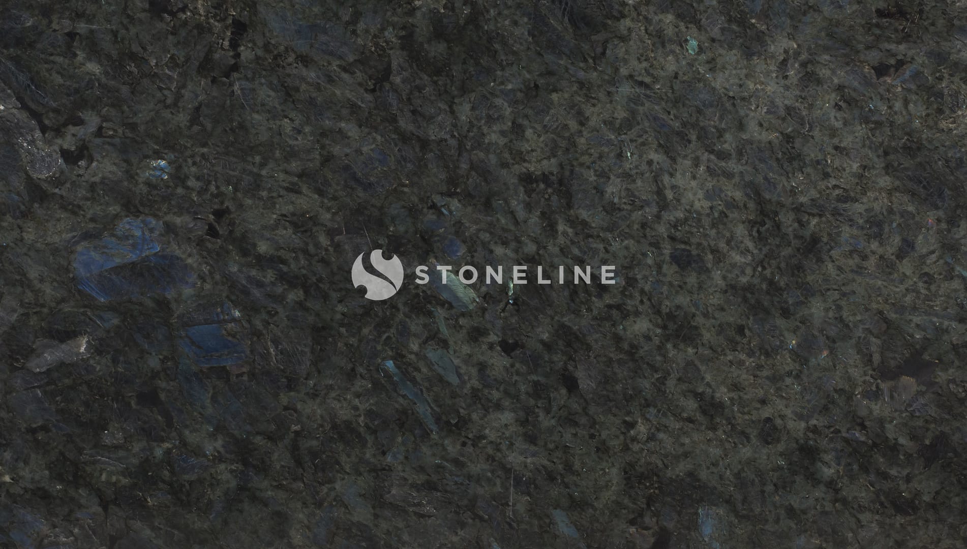 Dark textured stone surface with blue highlights.