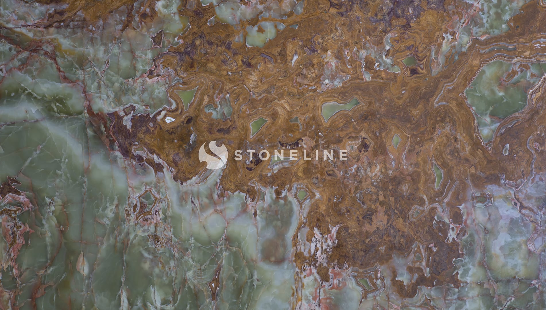 Close-up of colorful marble surface texture