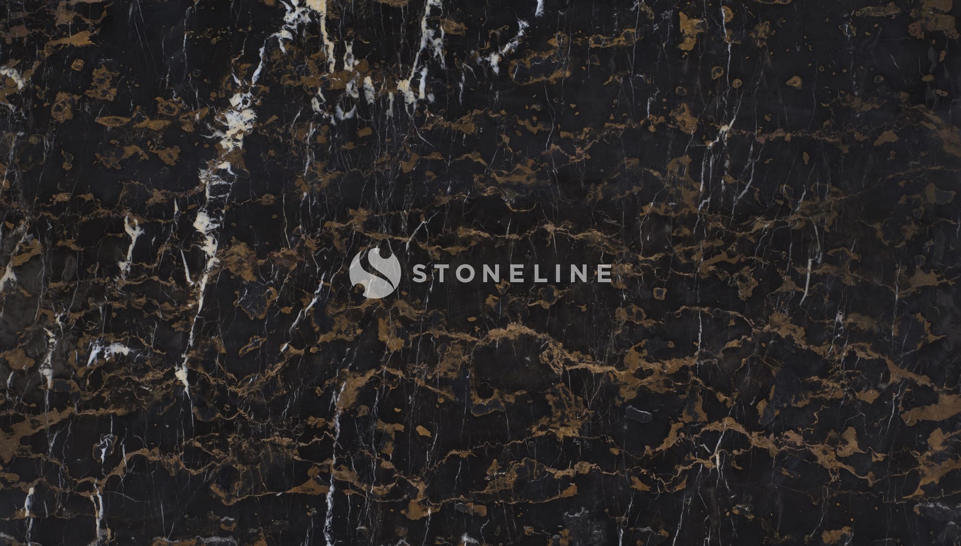 Dark brown marble texture with white veins.