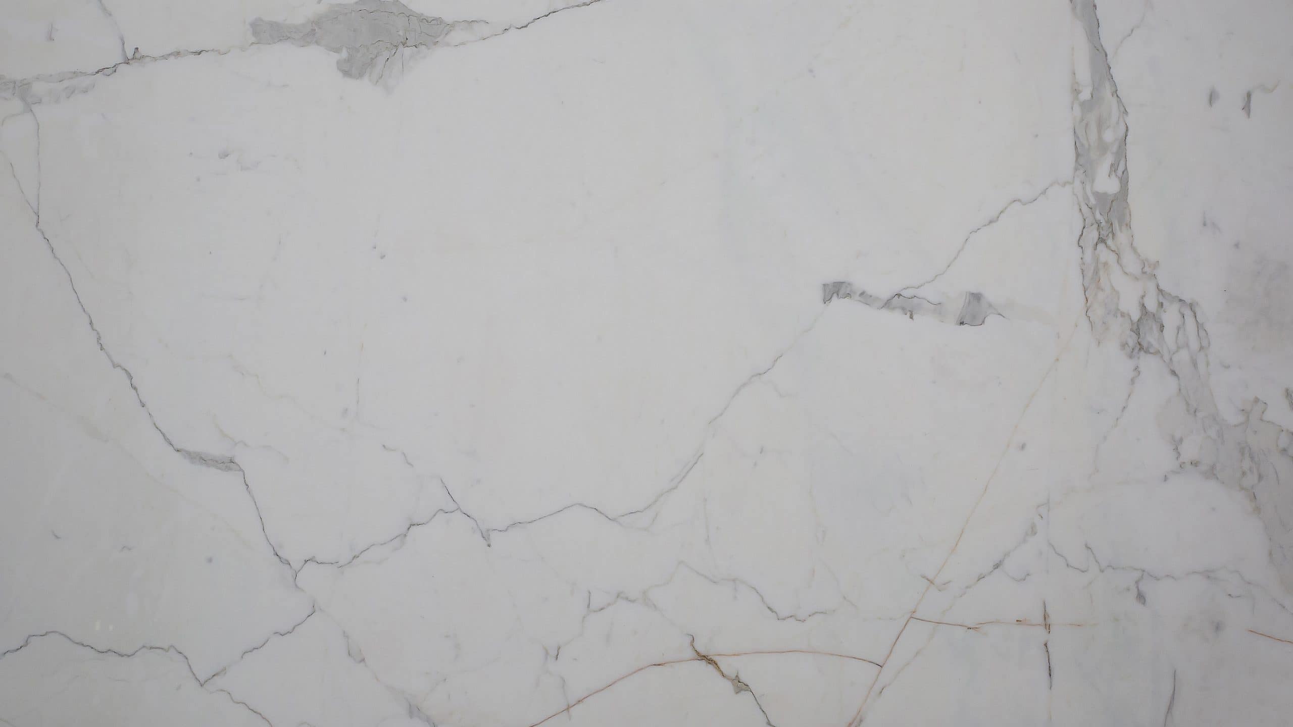 Close-up of white marble texture with veins.