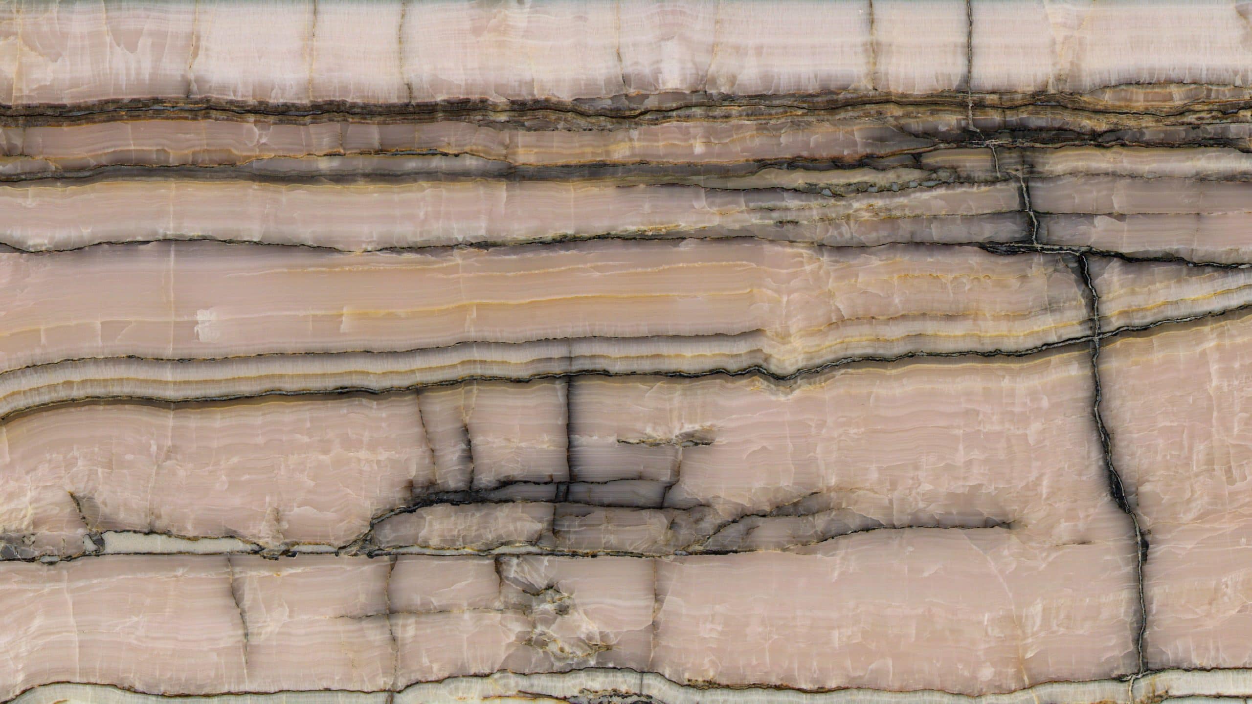 Close-up view of layered stone texture