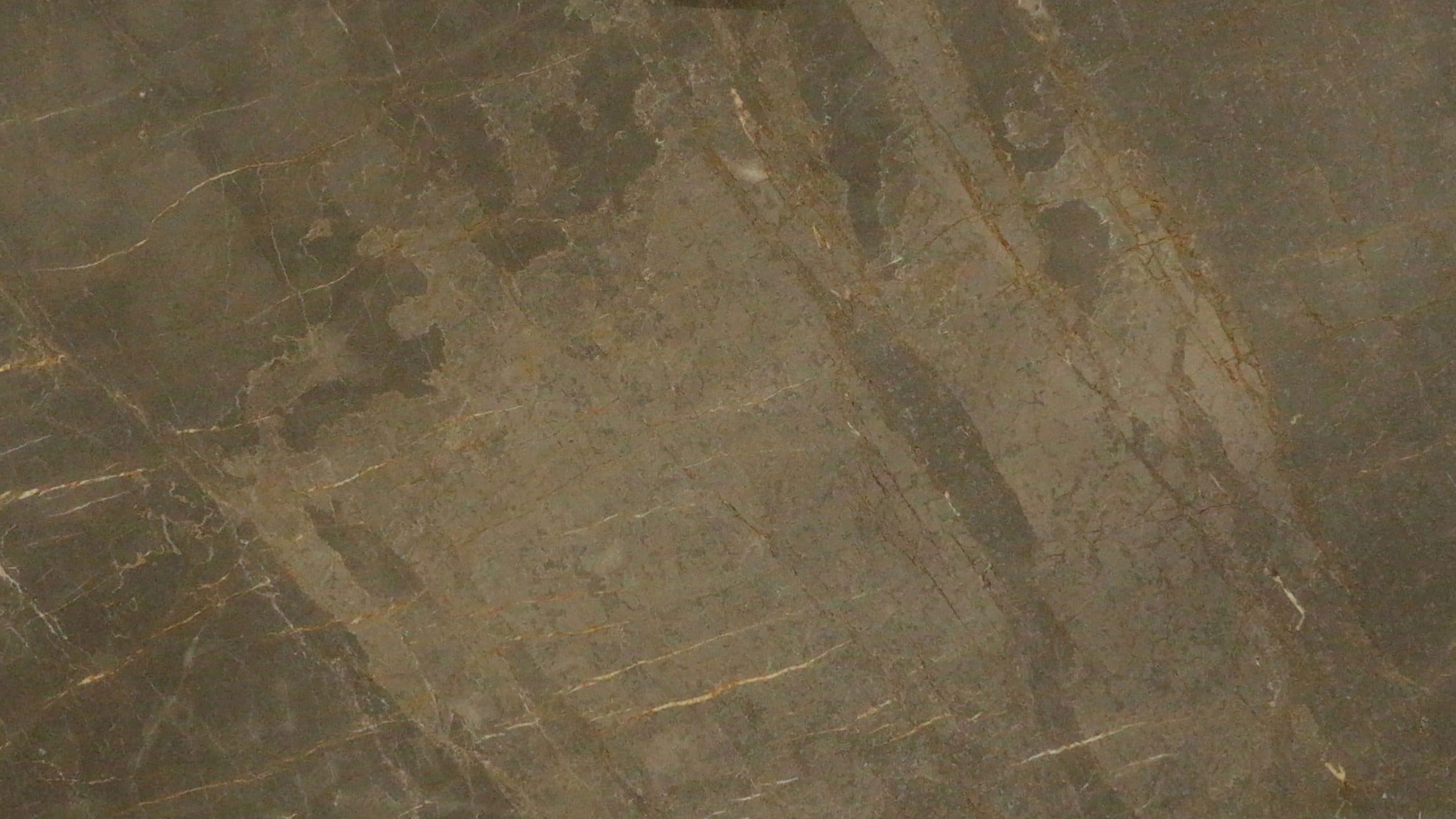 Close-up of brown marble texture with veins.