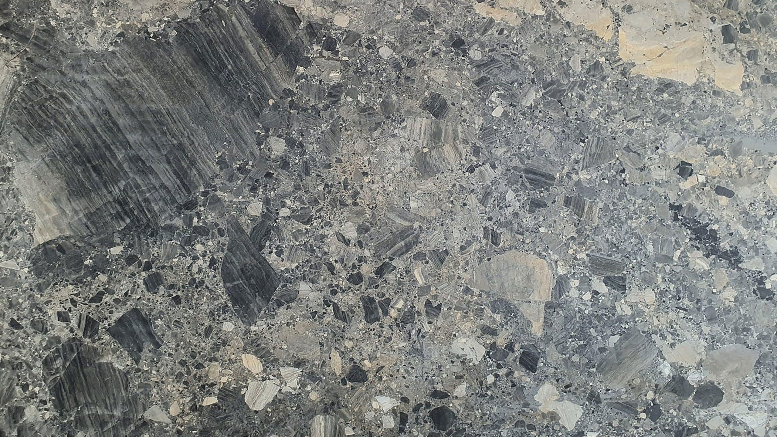 Close-up of textured gray marble surface