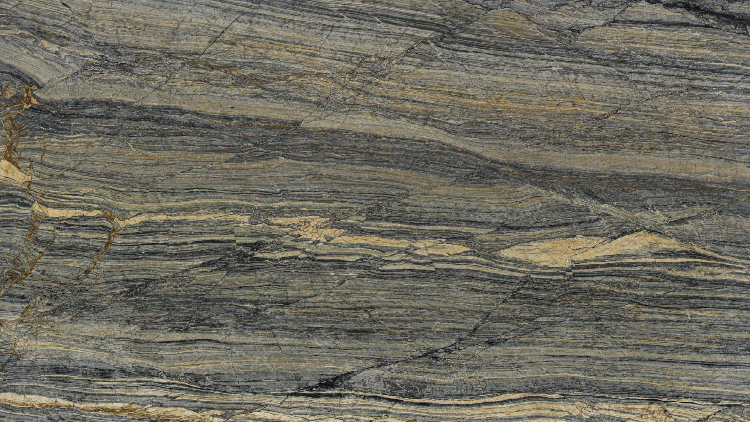 Close-up of natural stone texture with layered patterns.