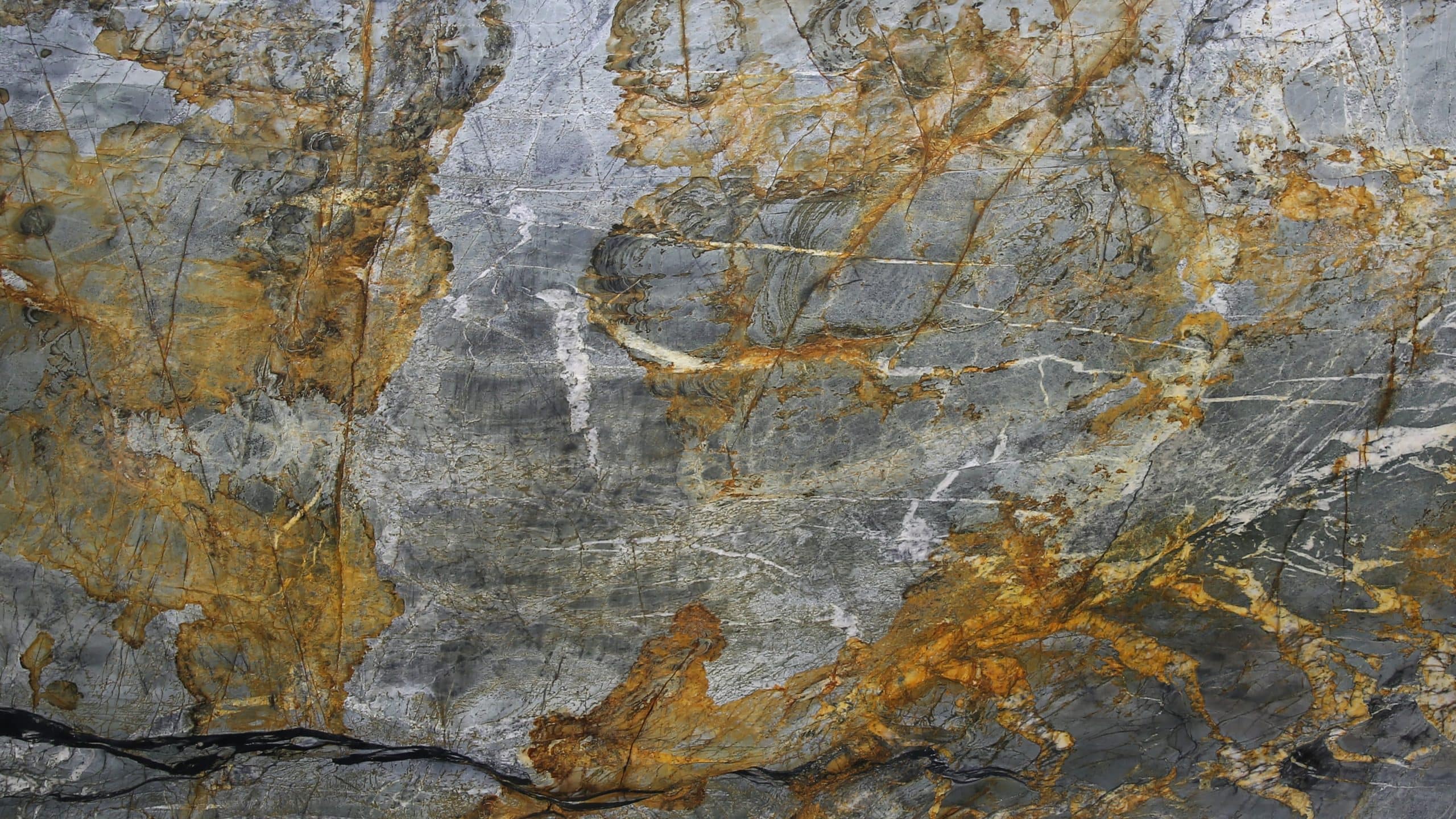 Gray stone texture with orange streaks