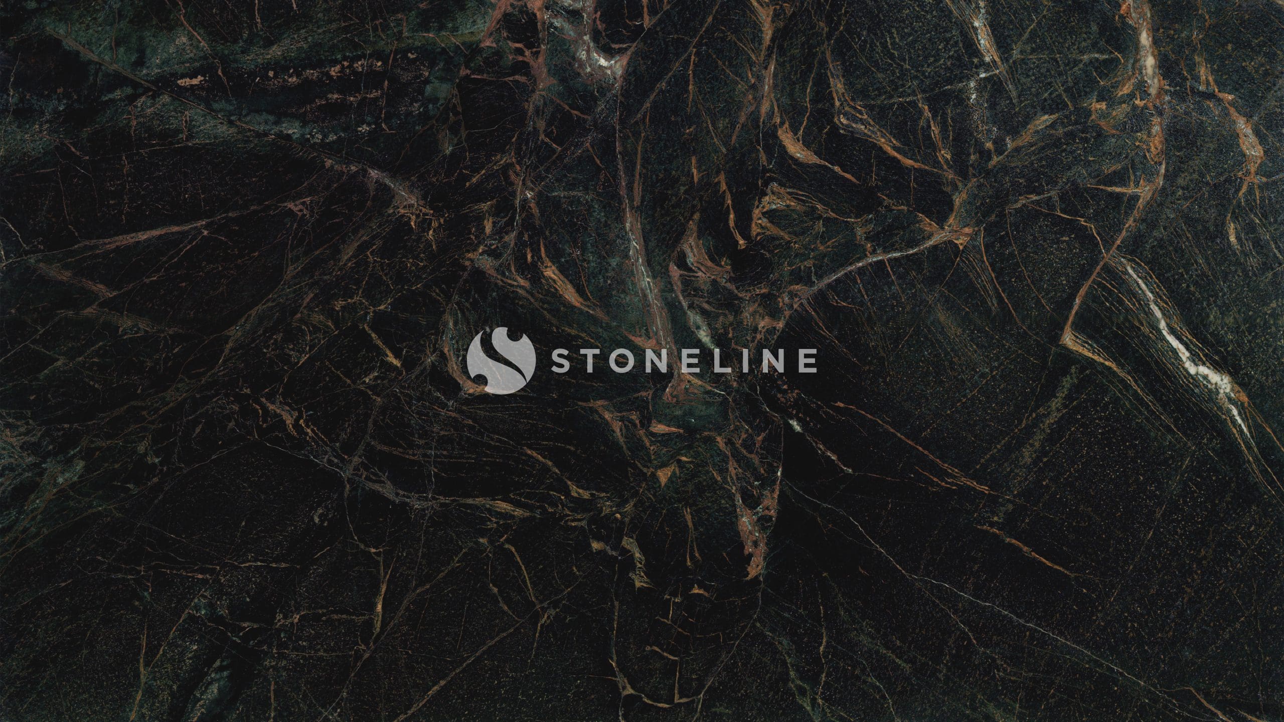 Close-up of dark marble texture with veins.