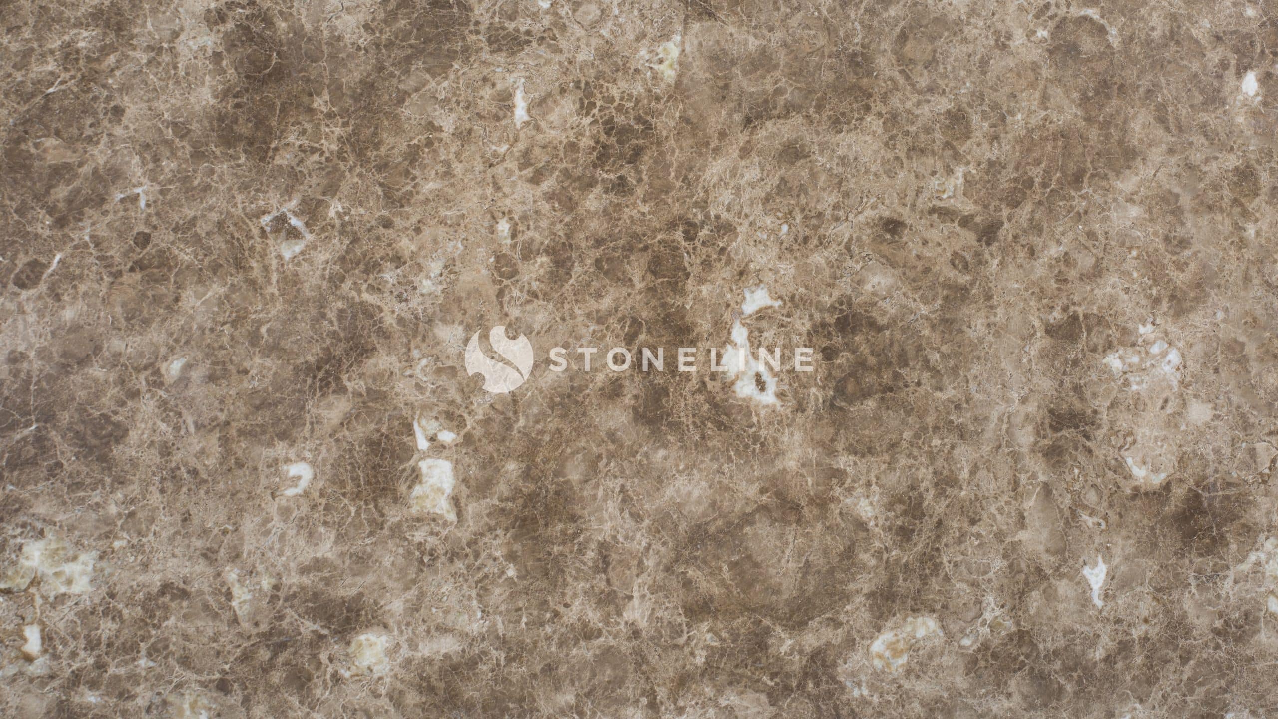 Brown marble texture with white veins.