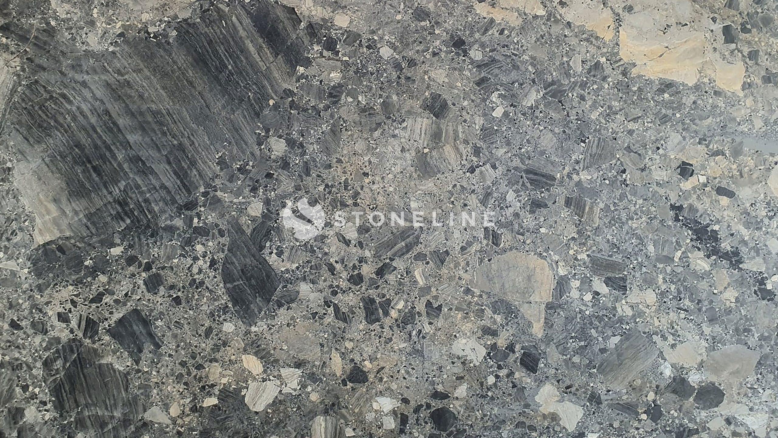 Close-up of textured gray marble surface