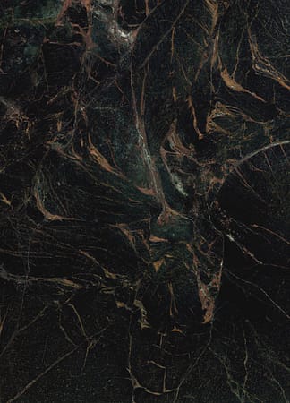 Close-up of dark marble texture with veins.