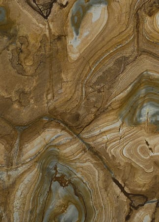 Close-up of brown and blue marble texture.