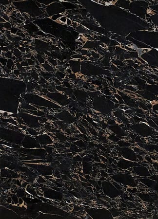 Close-up of polished black marble surface texture.