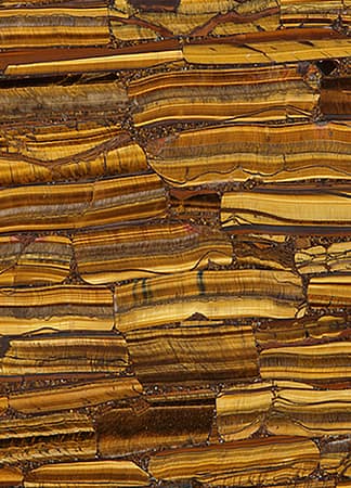 Close-up of Tiger's Eye stone texture