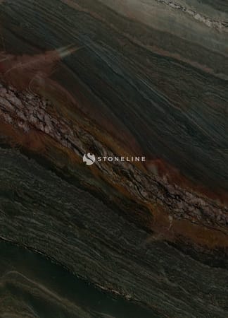 Dark green marble texture with brown veins.