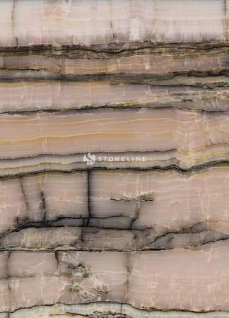 Close-up view of layered stone texture