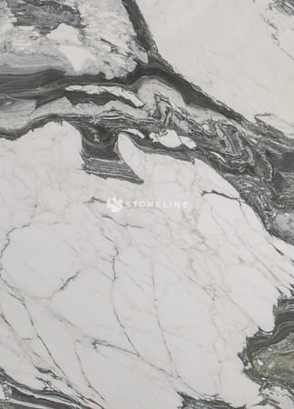 White and gray marble texture with natural patterns.