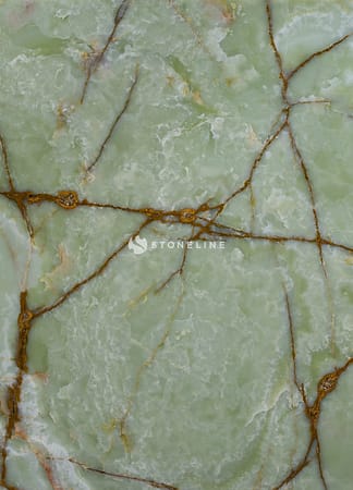 Green onyx marble with brown veins texture