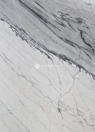 Close-up of gray and white marble texture