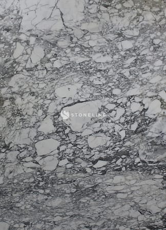 Close-up view of patterned marble texture surface.