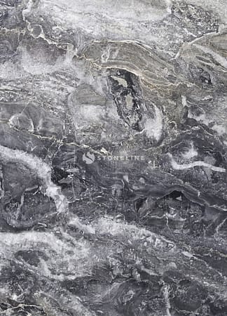Gray marble texture with swirling patterns.