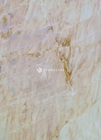 Close-up of beige marble texture with veins