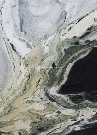Close-up of green and black marble texture