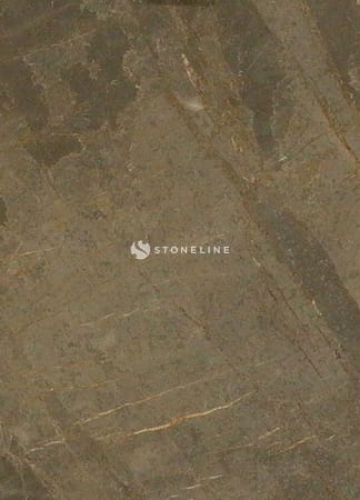 Close-up of brown marble texture with veins.