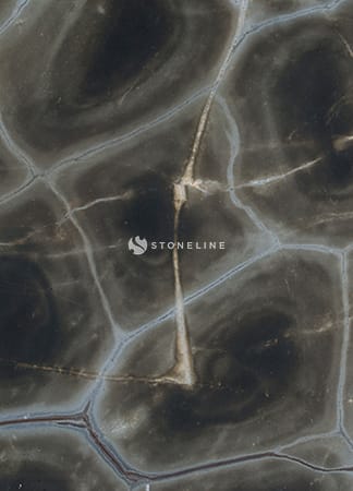 Aerial view of salt flat patterns.