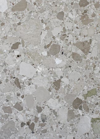 Gray terrazzo tile with mixed stone texture