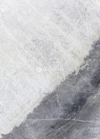 Close-up of gray marble texture with veins.