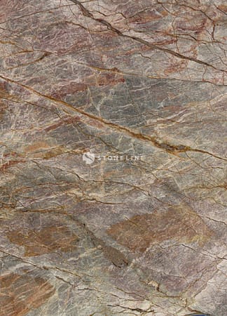 Textured granite stone surface with colorful veins.