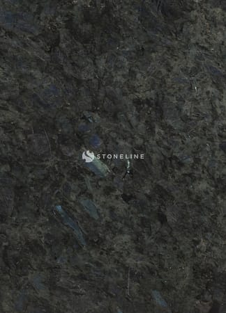 Dark textured stone surface with blue highlights.