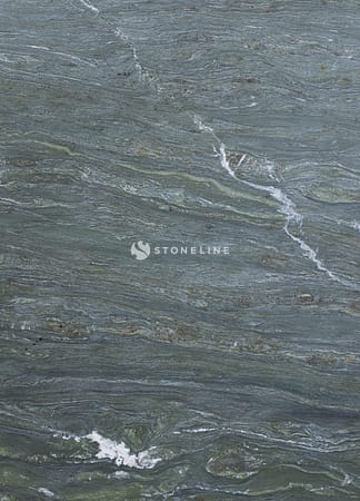 Close-up of green marble texture with white veins.