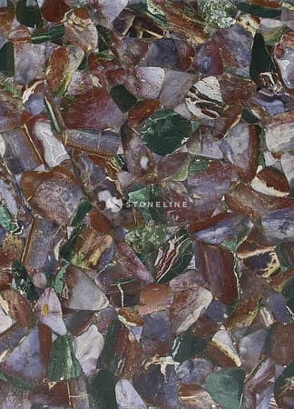Close-up of colorful marble mosaic texture.