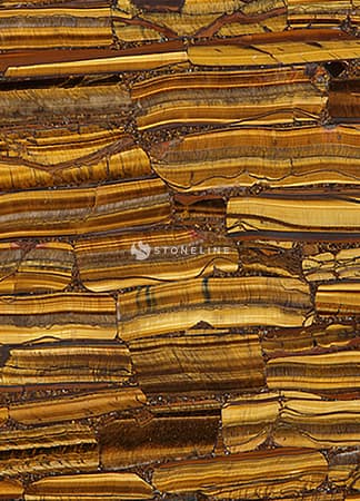 Close-up of Tiger's Eye stone texture