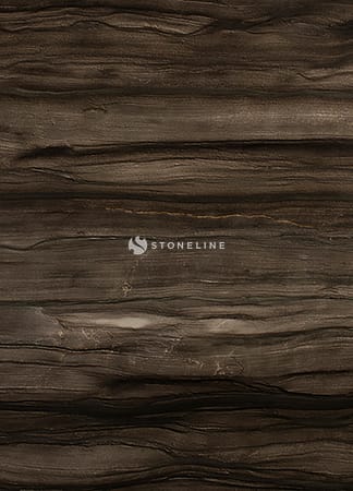 A close-up of dark brown textured wood grain.