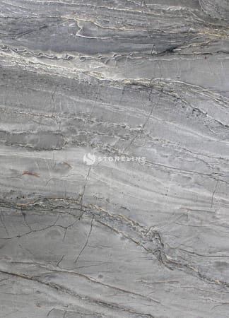 Close-up of gray marble surface with veins