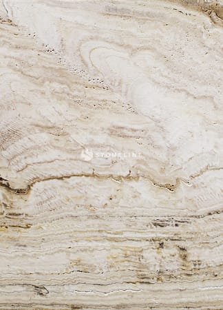 Natural beige marble texture with wavy patterns.