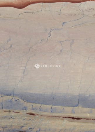 Abstract painting with blue and brown shades