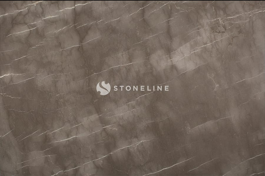 Dark brown marble texture with light veins.