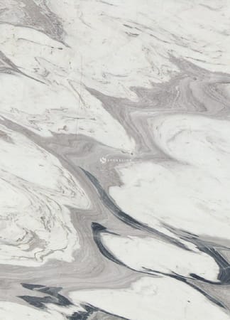 Close-up of white marble texture with gray veins.
