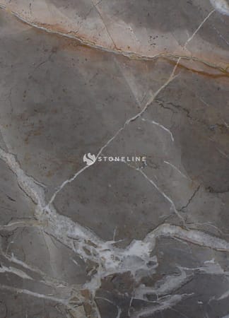 Close-up of polished marble surface with veins