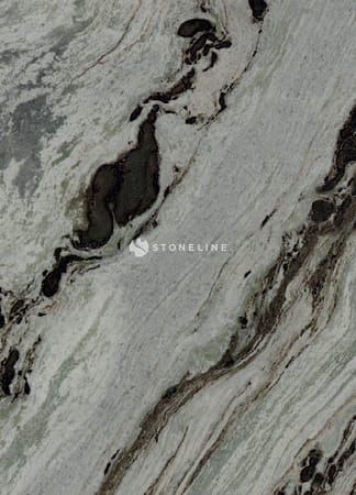 Gray and black swirling granite texture