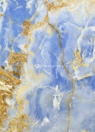 Blue and gold marble texture