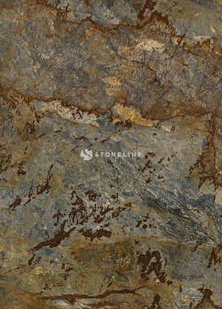 Close-up of textured, multicolored rock surface